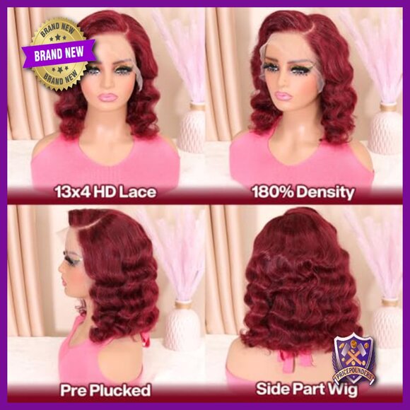 Human Hair Lace Front Wig 14 Inch Body Wave 180 Density Glueless main image 6